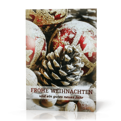 Doppelkarte Weihnachten Tannenzapfen PG4