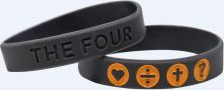 The Four - Armband grau-orange 180 mm