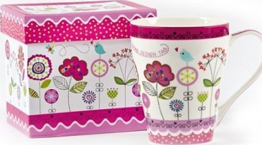 Tasse Blüten Gott segne deinen Tag, 350 ml - Jumbotasse (11 cm) in Geschenkverpackung