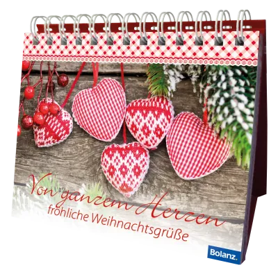 Postkarten Aufstellbuch Von ganzem Herzen fröhliche Weihnachtsgrüsse