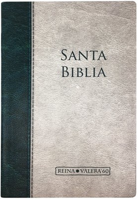 Espagnol, Bible RVR 1960, RVR072, similicuir bicolore gris/vert