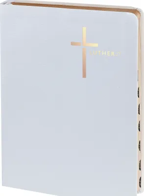 Luther 21 Standard Lederfaserstoff - weiss, Goldschnitt, Griffregister