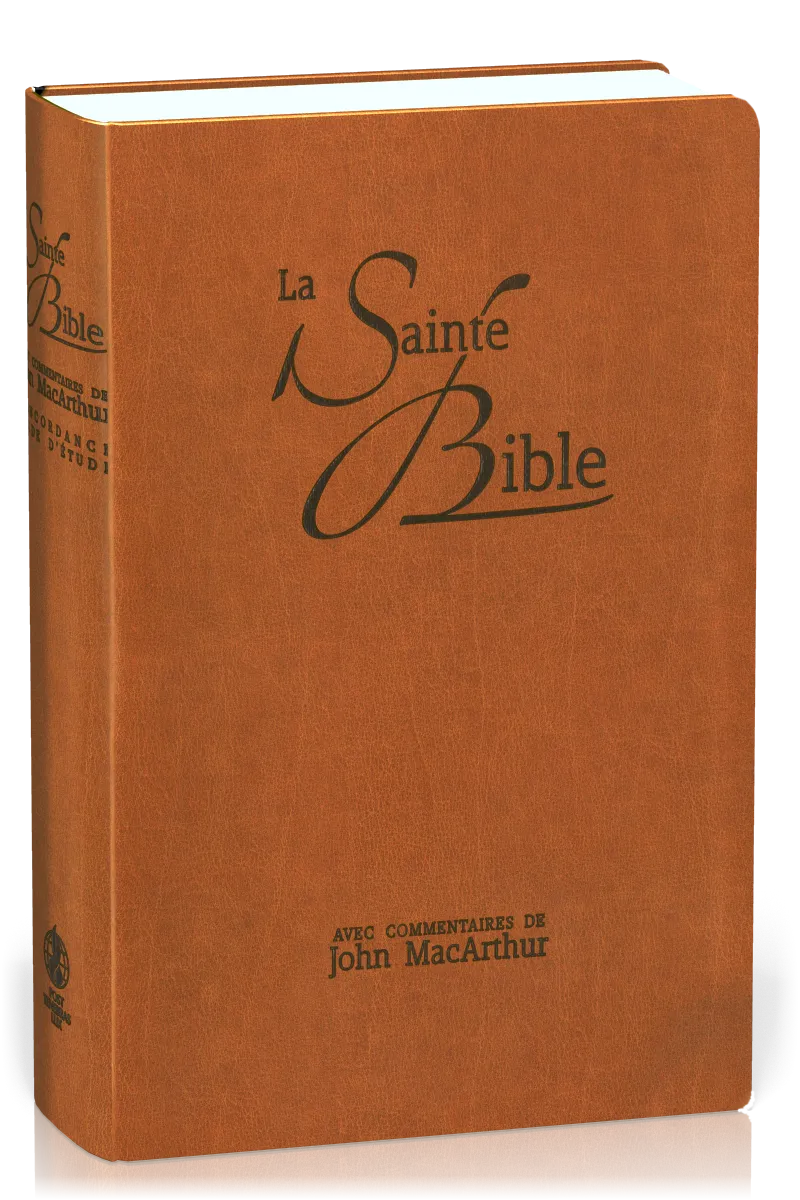 Bible d'étude Segond NEG MacArthur, marron - couverture souple, vivella