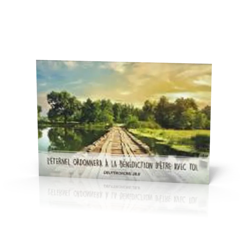 Mini-cartes avec verset, motif paysages [lot de 100]