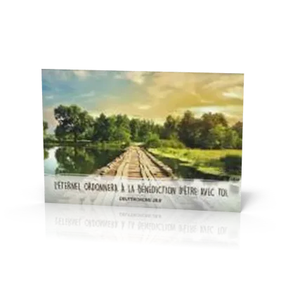 Mini-cartes avec verset, motif paysages [lot de 100]
