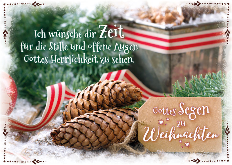 Doppelkarte Weihnachten Ich wünsche dir Zeit