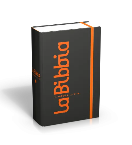 Italien, Bible format mini NR2006, couverture rigide Skyvertex noir avec elastique