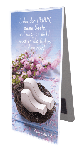 Magnet Lesezeichen Holzvögel im Nest