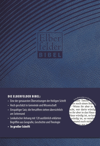 Elberfelder Bibel Grossdruckausgabe - Italienisches Kunstleder blau