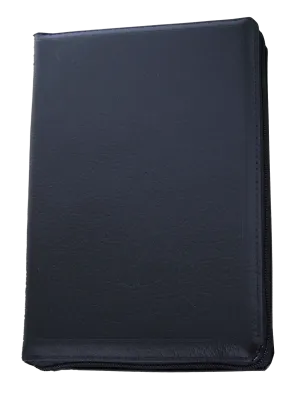 Bible Segond NEG, compacte, noire - couverture souple,fibrocuir, avec zipper et tranche or 