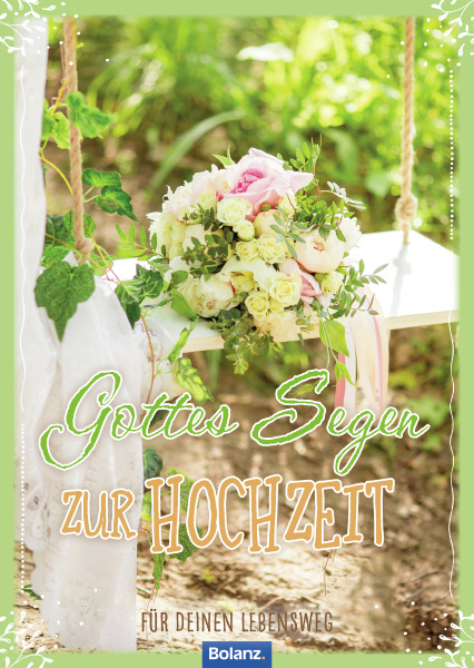 Grussheft Gottes Segen zur Hochzeit