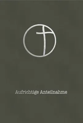 Doppelkarte Trauer Kreuz im Kreis