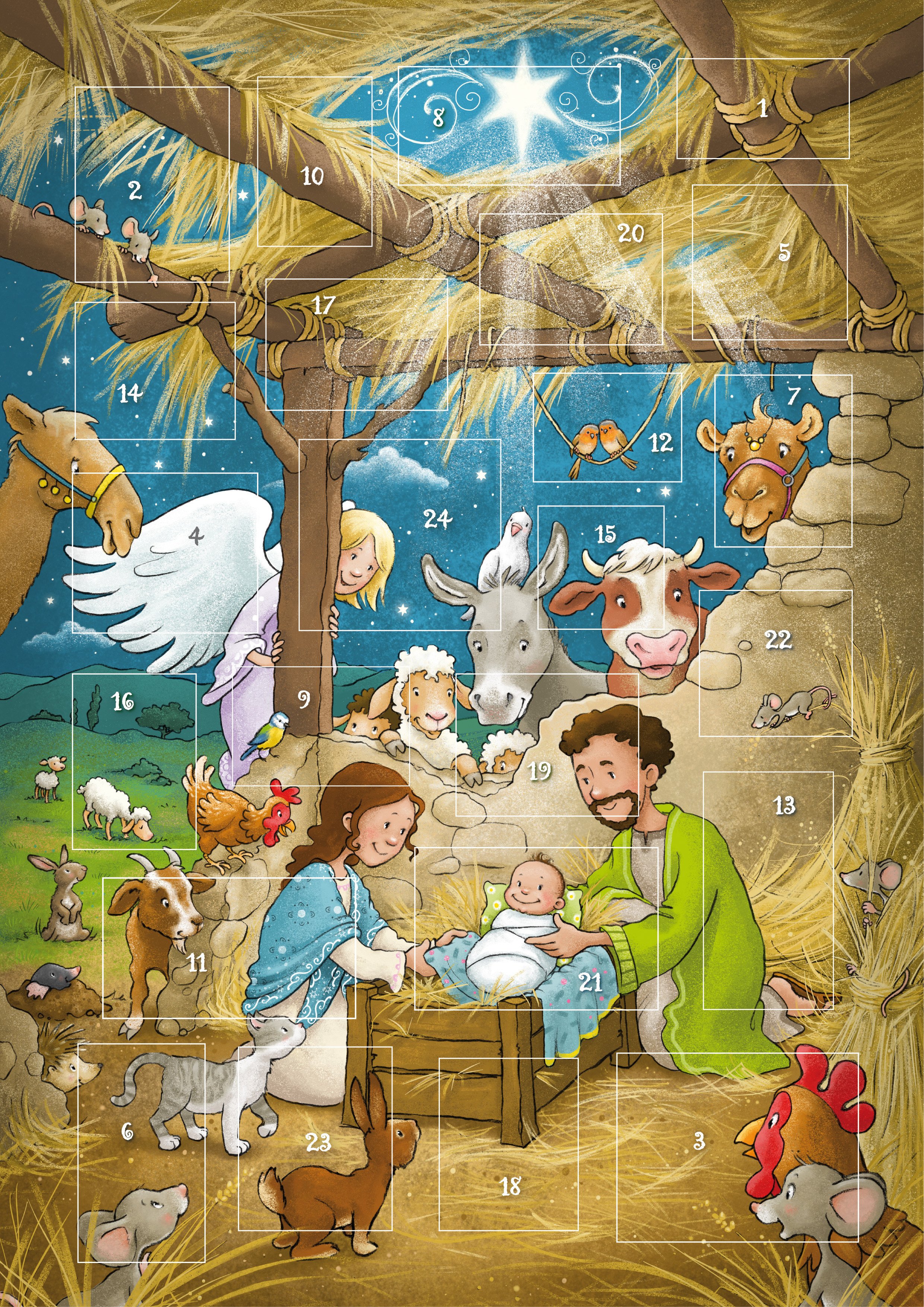Der magnetische Adventskalender - Weihnachtsfreude in Bethlehem
Mit 24 Magnetfiguren und Panorama