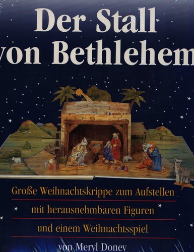 Der Stall von Bethlehem - Grosse Weihnachtskrippe zum Aufstellen mit herausnehmbaren Figuren und...