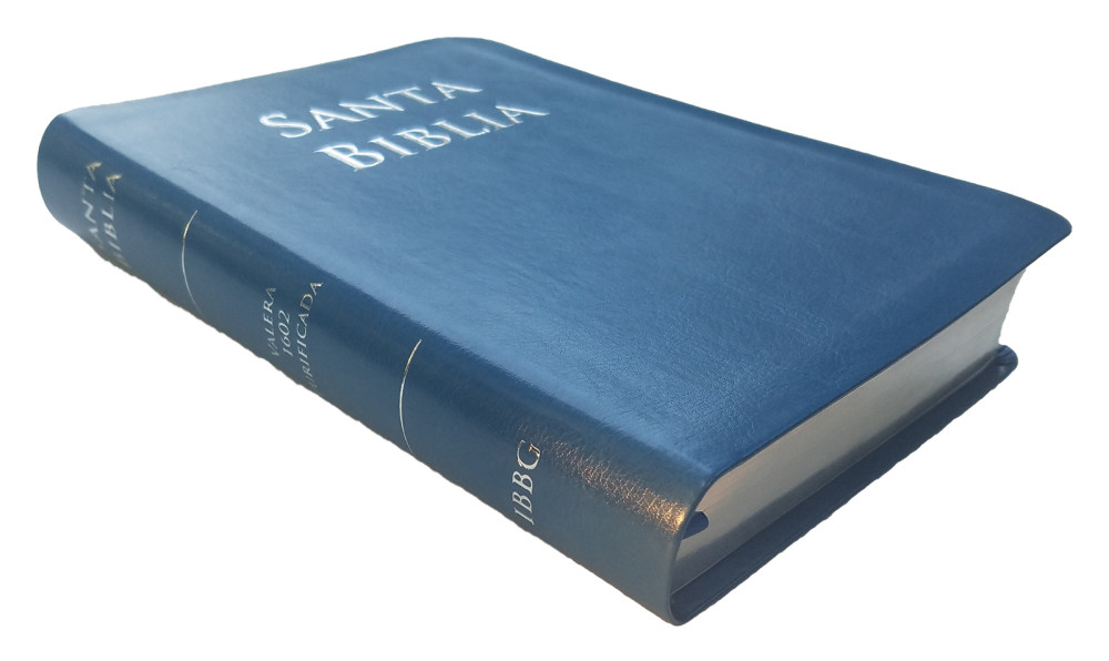 Spanisch, Bibel RVR 1602 Purificada -  Softcover, blau, Silberschnitt