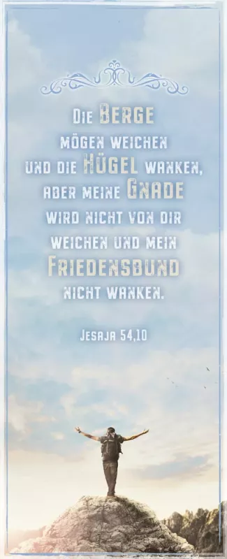 Metallschild Die Berge mögen weichen Das Haus der Bibel Basel