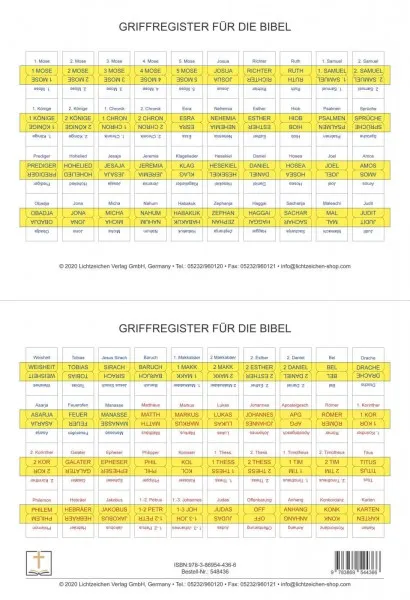 Bibel-Griffregister Grossdruck - Rot und Blau mit Apokryphen
