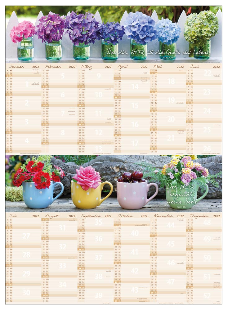 Kalender Von mir zu dir - Wandplaner - Blumen