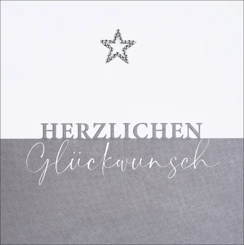 Doppelkarte Strasssteinstern