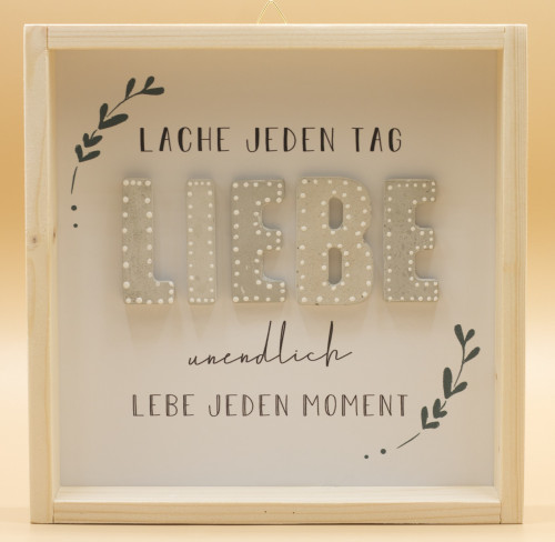 Cementini Wandbild LIEBE - aus Holz & Betonbuchstaben