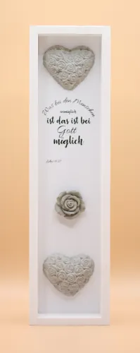 Cementini Wandbild Was bei den Menschen unmöglich ist - Dekobild mit Aufhänger