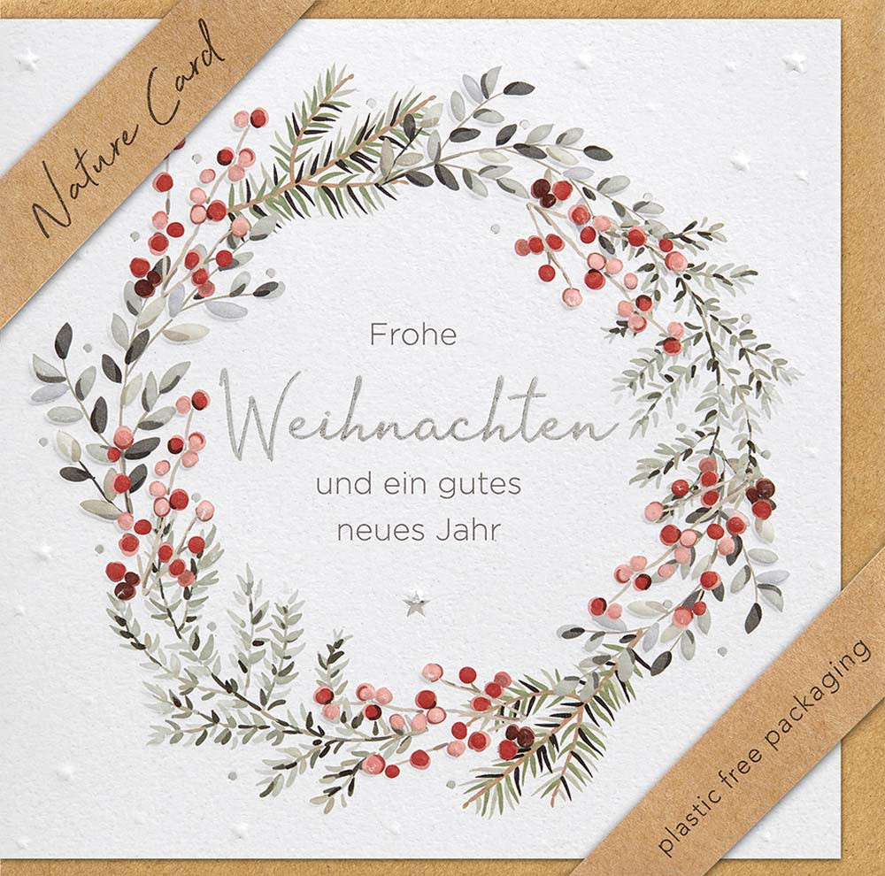 Doppelkarte Weihnachten Kranz NC