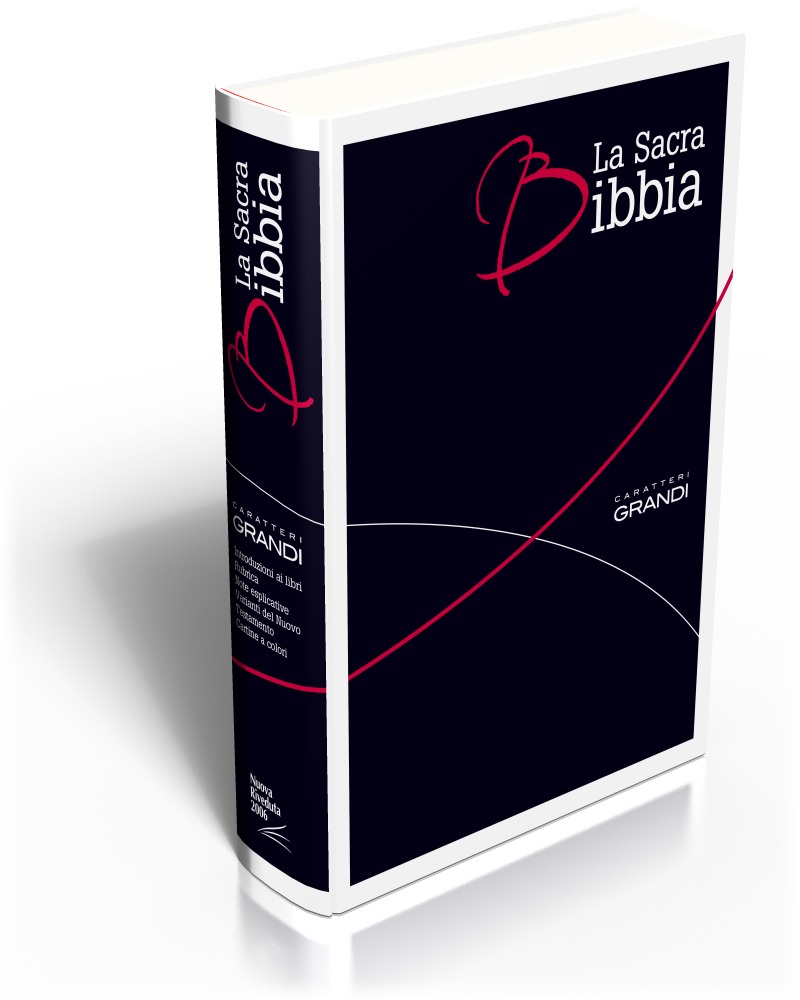 Italien, Bible NR2006 gros caractères - couverture illustrée noire